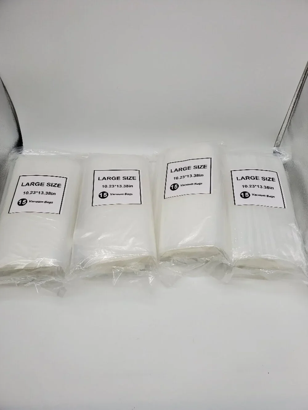 Reusable Vacuum Sealer Zipper Bags 60ct 10.23 in x 13.38 in